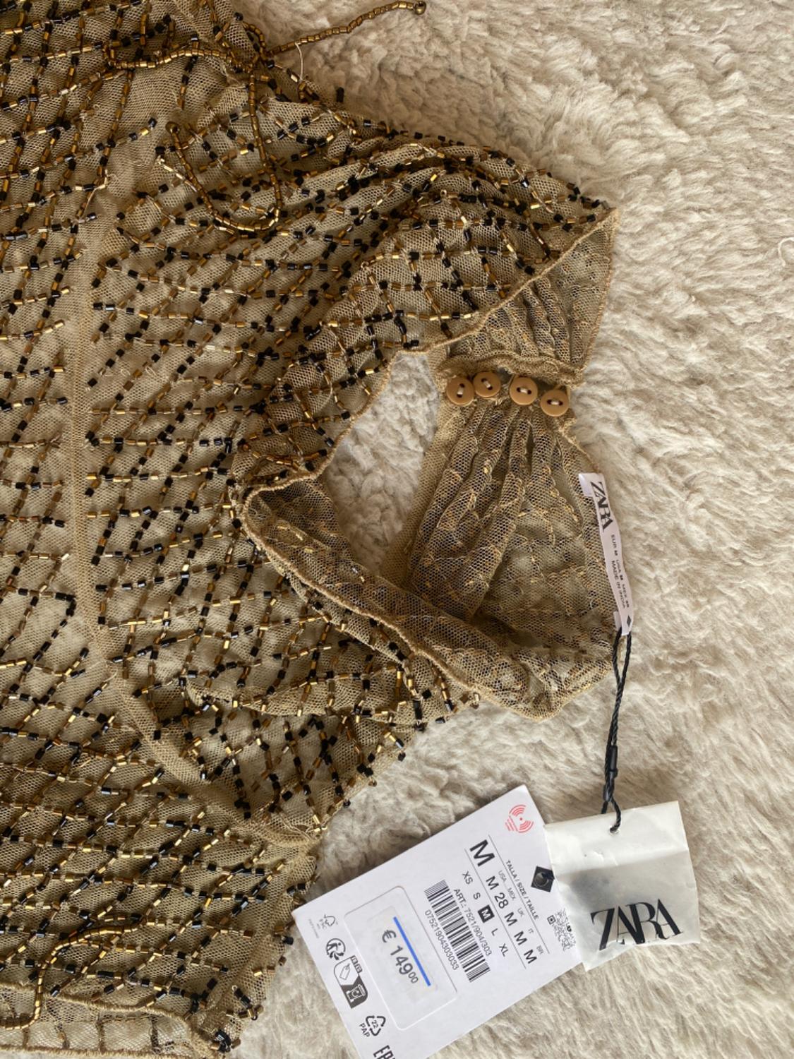 EMBROIDERED BEADED MINI DRESS - Image 3