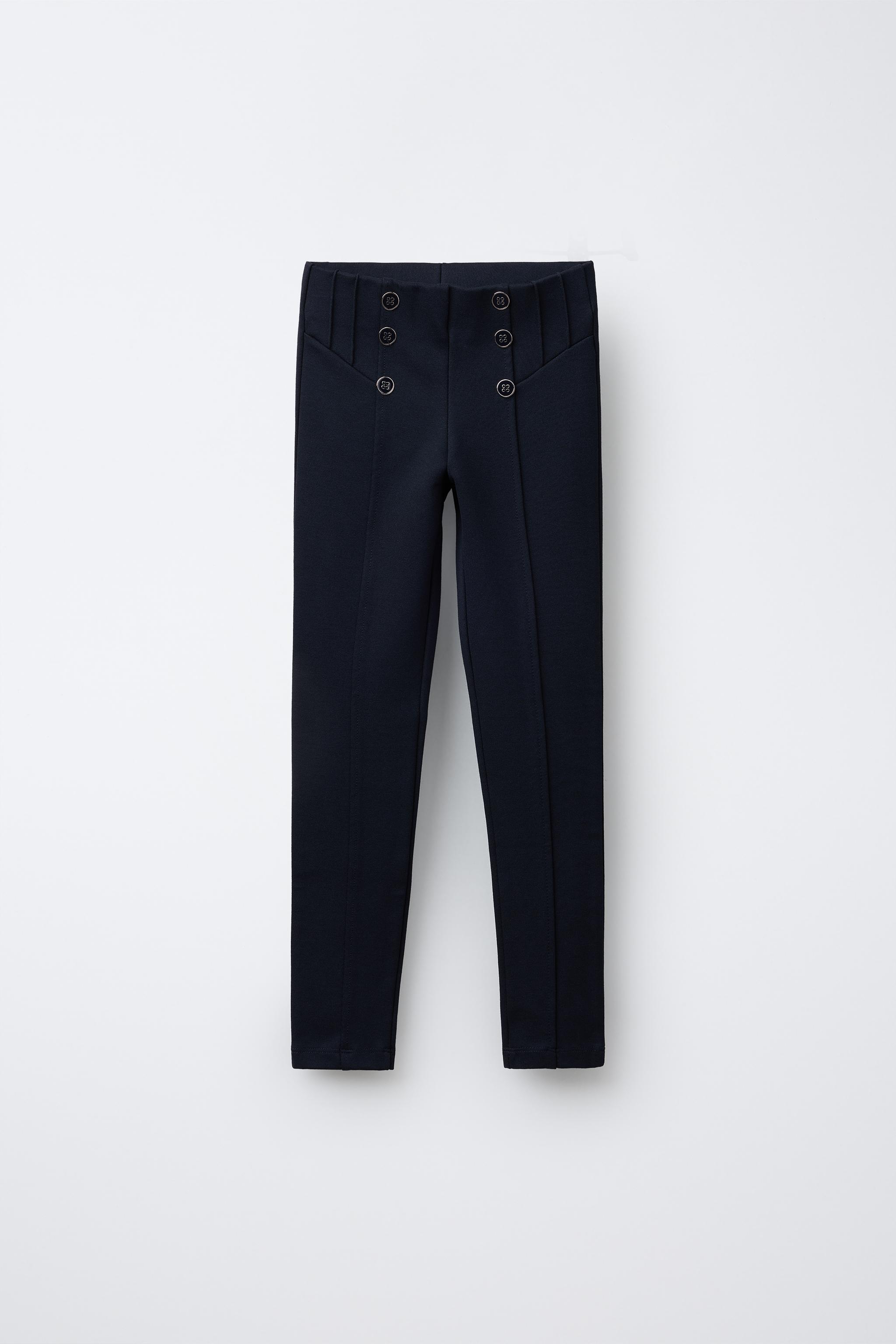 LEGGING EN MAILLE POINT DE ROME ET BOUTONS