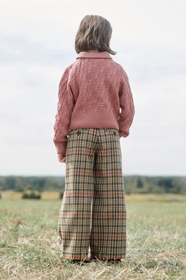 LIMITED EDITION CHECK TROUSERS WITH WOOL - orange-green by Zara - Image 1