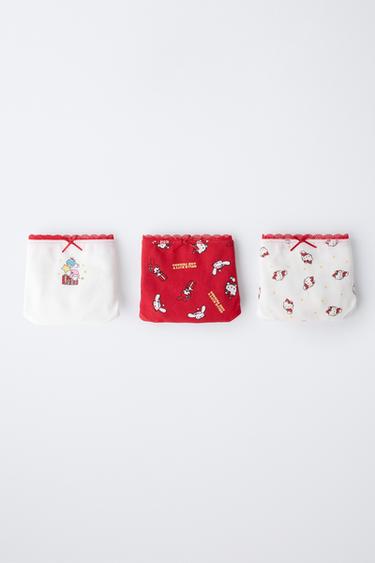 AGES 1-6 / THREE-PACK OF HELLO KITTY © SANRIO BRIEFS - Ecru / Red by Zara - Image 4