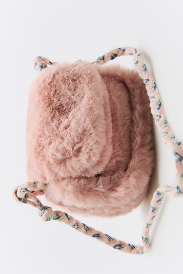 SOFT SHEEPSKIN CROSSBODY BAG - Pink by Zara