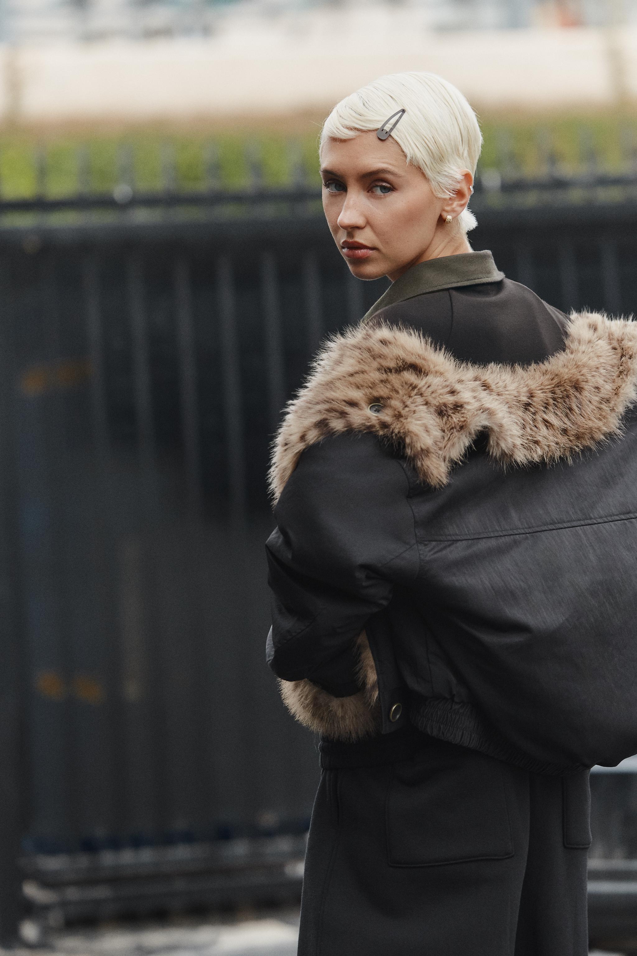 REVERSIBLE FAUX FUR JACKET