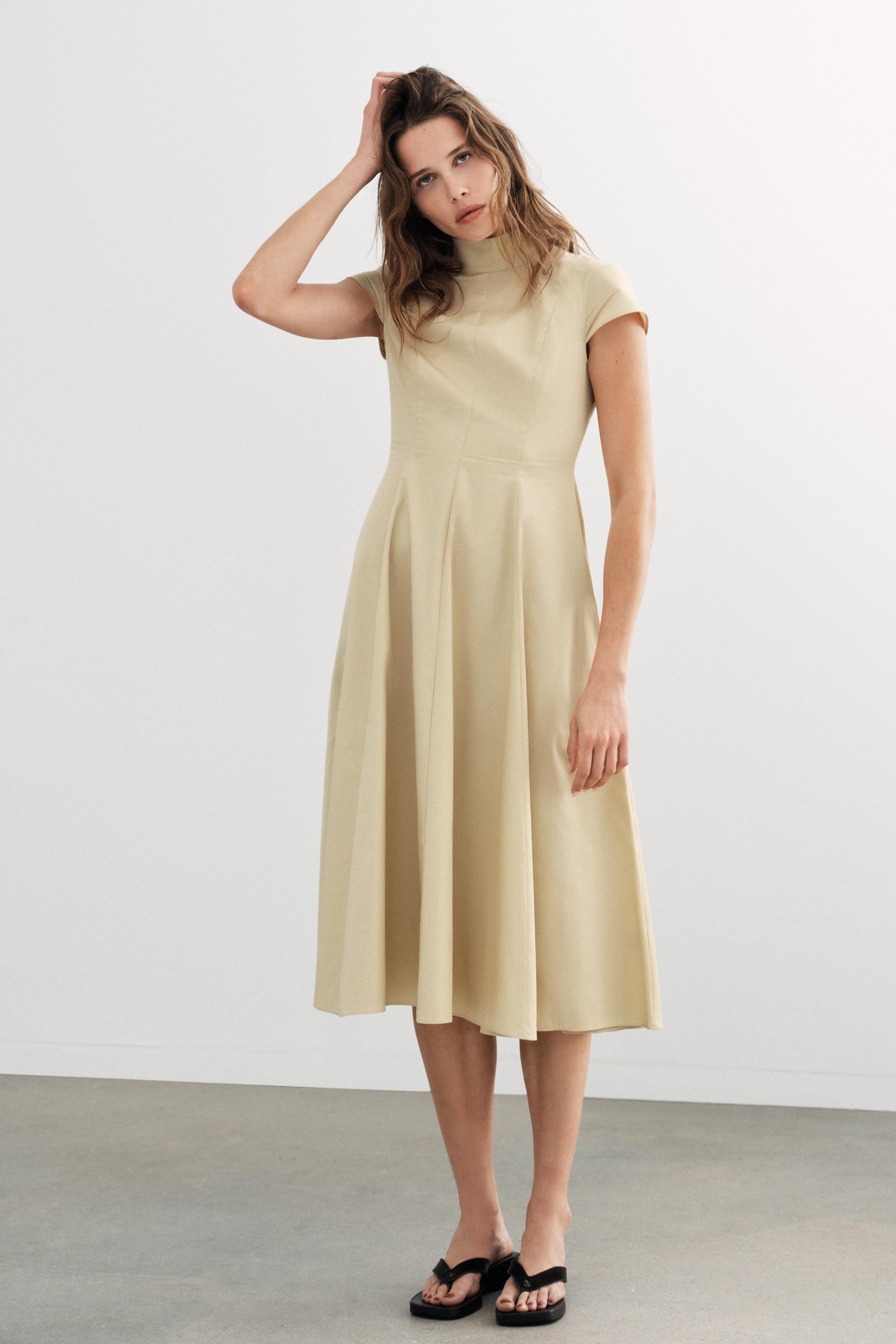 ROBE MI-LONGUE GABARDINE
