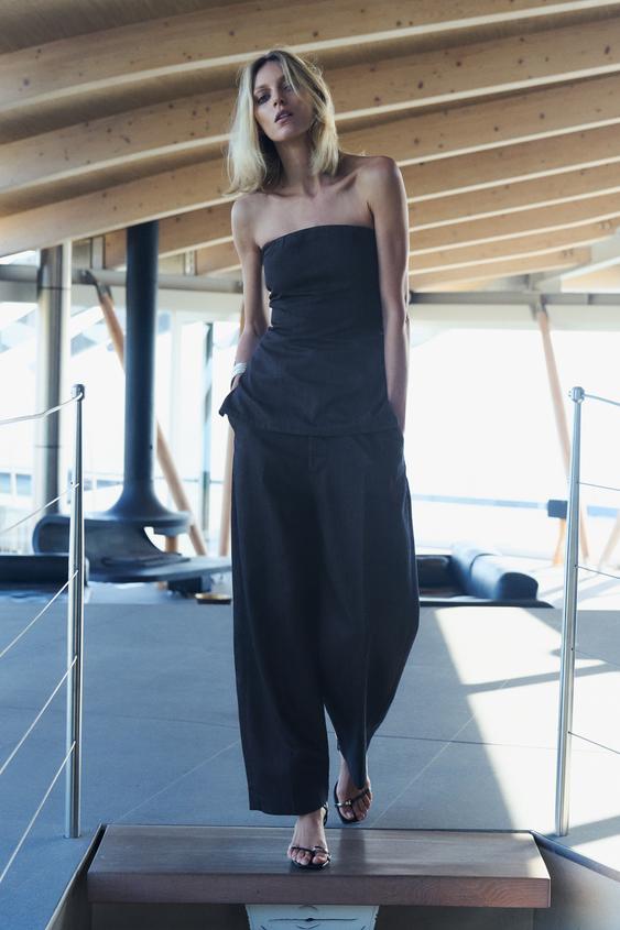 TOP BANDEAU DENIM ZW COLLECTION - Bleu de Zara - Image 0