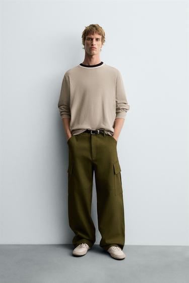TEXTURED WASHED SWEATER - Sand by Zara