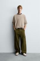 LONG SLEEVE T-SHIRT WITH CONTRAST RIB