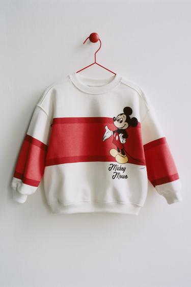 SUDADERA RAYAS MICKEY MOUSE © DISNEY - Blanco / Rojo de Zara - Imagen 0