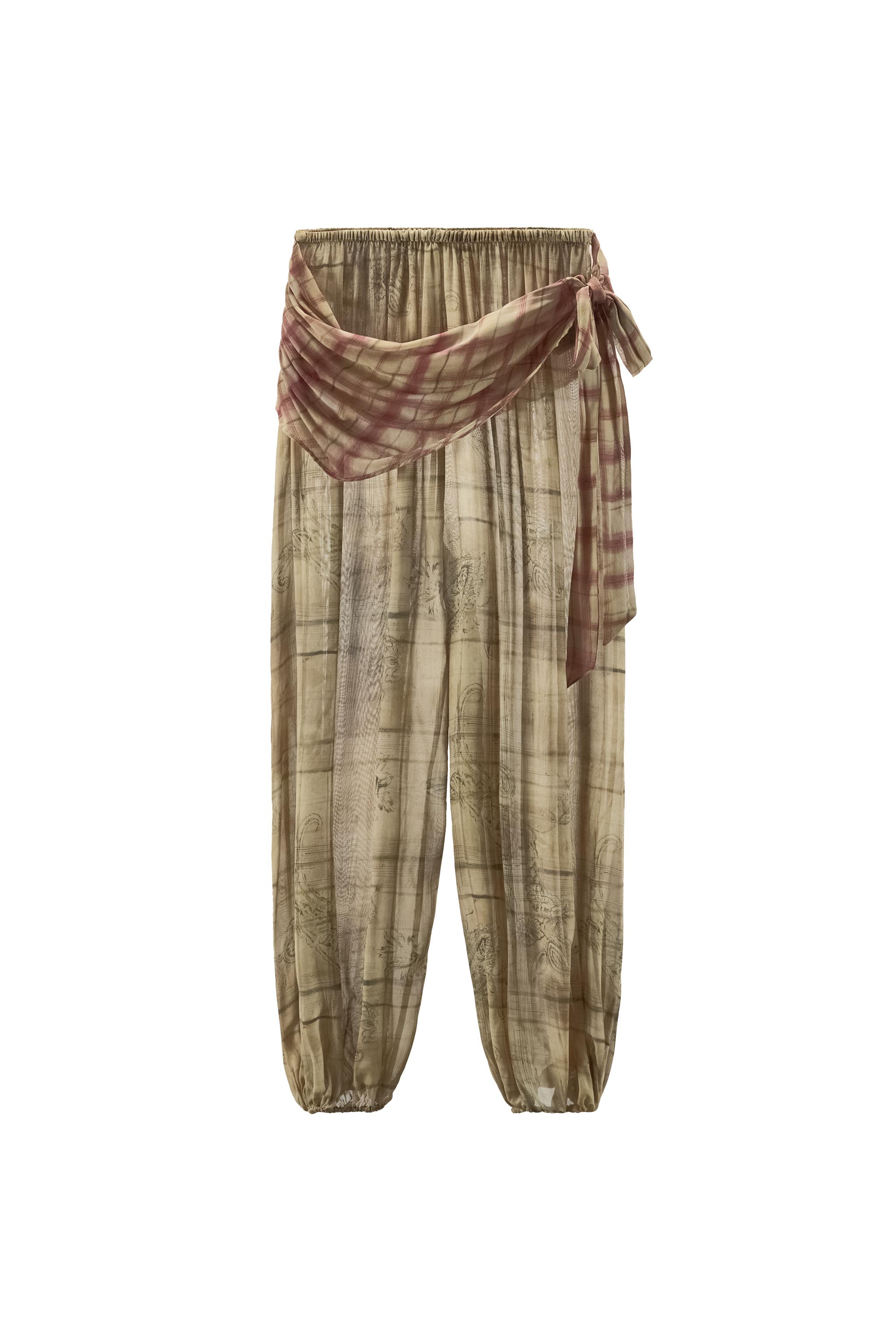 FULAR DESENLİ ŞALVAR PANTOLON