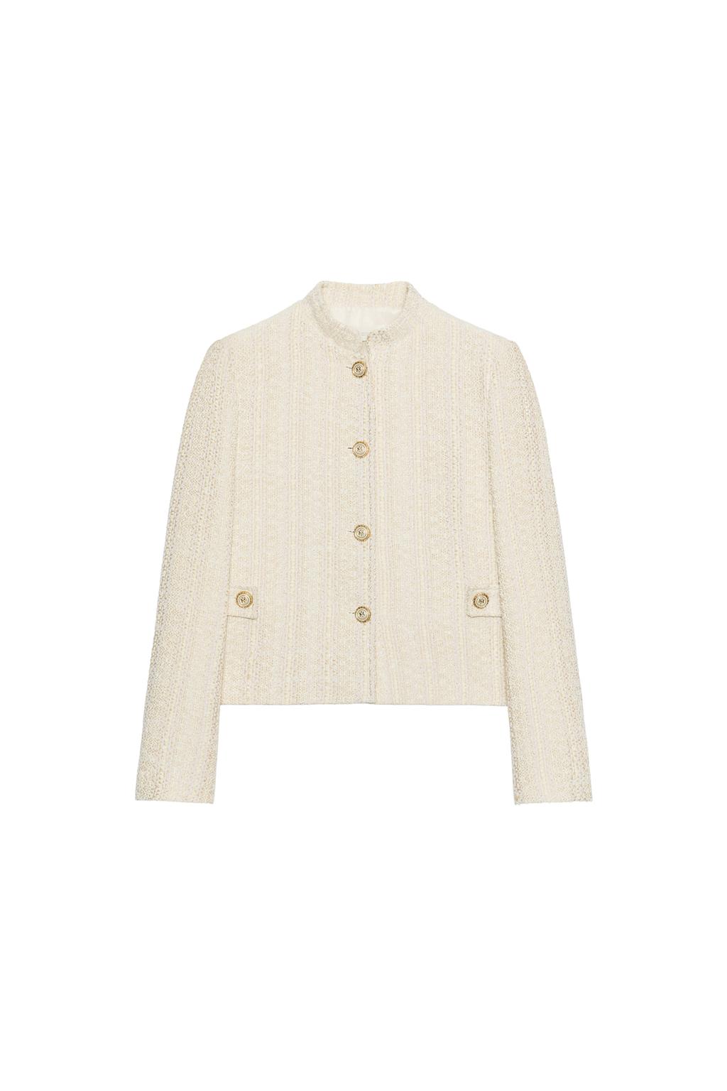 METALLIC THREAD SHOULDER PAD BLAZER - image 3