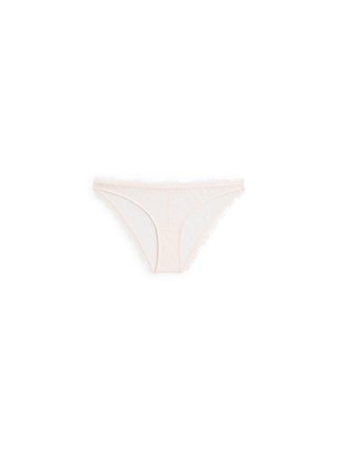Zara Lace briefs with frayed detail - Ecru