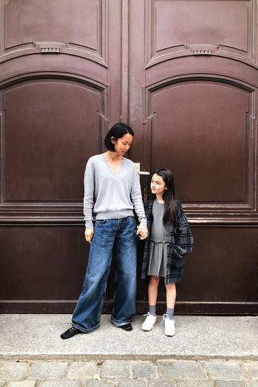 CHECK COAT - Mid-grey by Zara