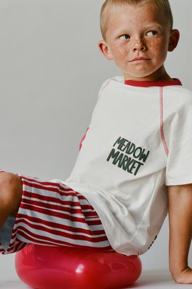 T-SHIRT MET TOMATENPRINT - Wit van Zara