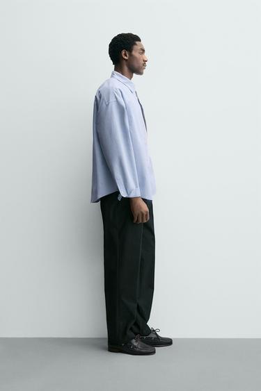 CHEMISE OVERSIZED FIT OXFORD - Bleu clair de Zara - Image 3