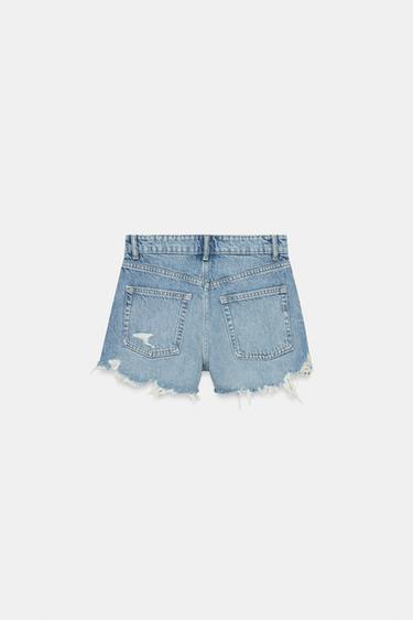SHORT EN DENIM TRF CURVED TAILLE HAUTE - Bleu de Zara - Image 7