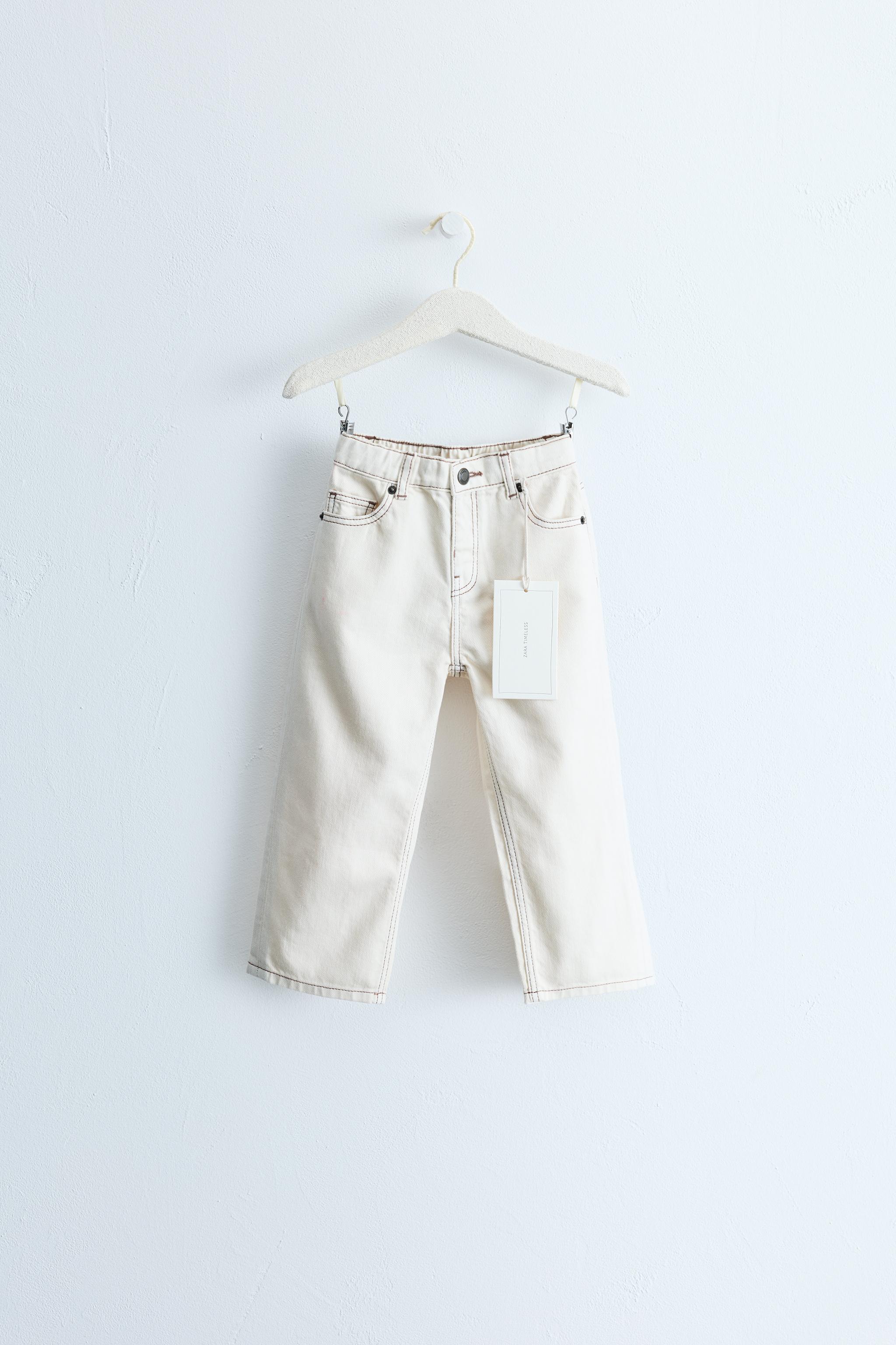 ZARA TIMELESS - STRAIGHT TWILL PANTS WITH CONTRAST TOPSTITCHING
