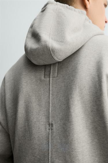 SWEAT À CAPUCHE ZIPPÉ X SR_A - Gris chiné de Zara - Image 7