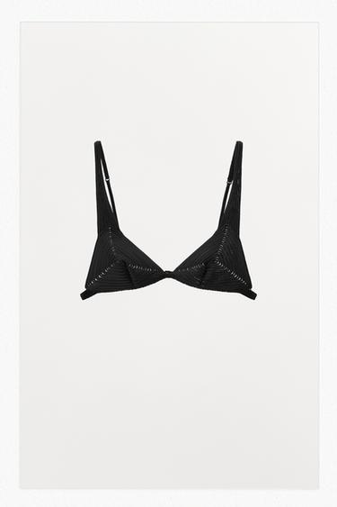 STRUCTURED TRIANGLE BRALETTE - Black by Zara