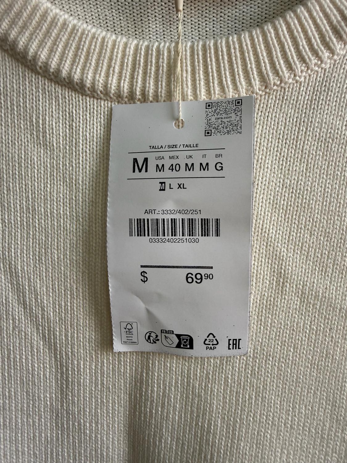 TEXTURED COTTON SWEATER - Image 3