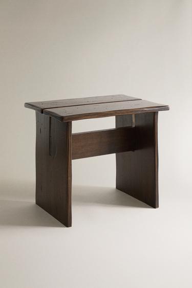 MANGO WOOD SIDE TABLE - Brown by Zara