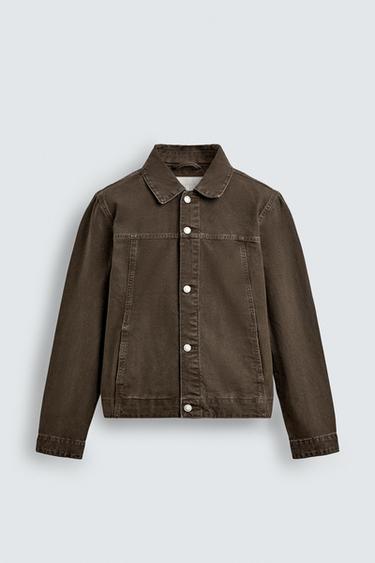 ქურთუკი ჯინსი უბრალო - Zara-ს Brown