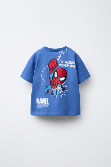 T-SHIRT MET SPIDER-MAN © MARVEL-PRINT - Blauw van Zara