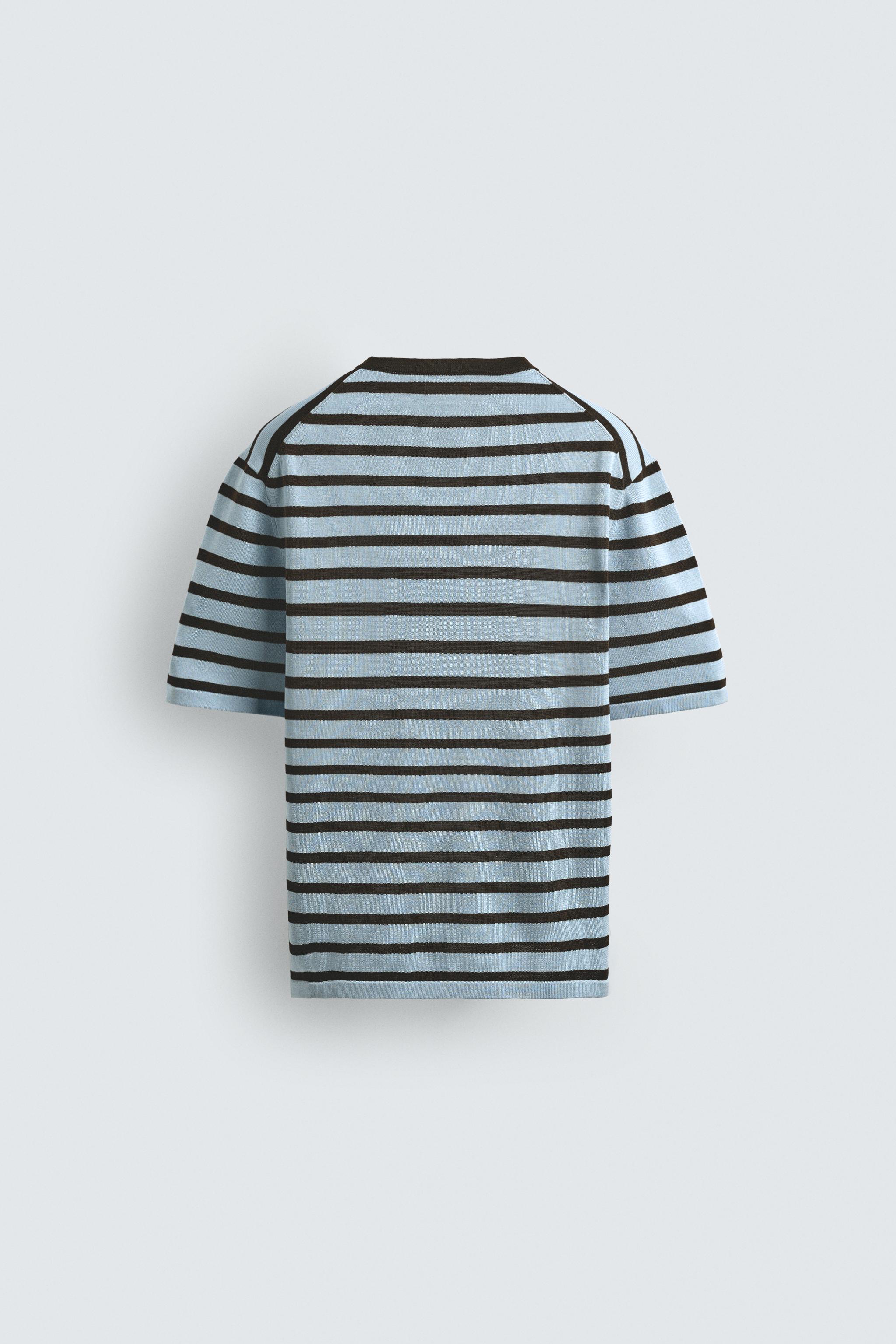 STRIPED COTTON KNIT T-SHIRT
