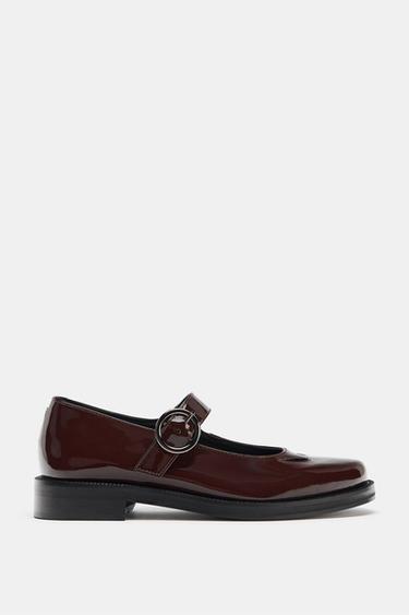 CUT-OUT SHOES - Burgundy Red by Zara