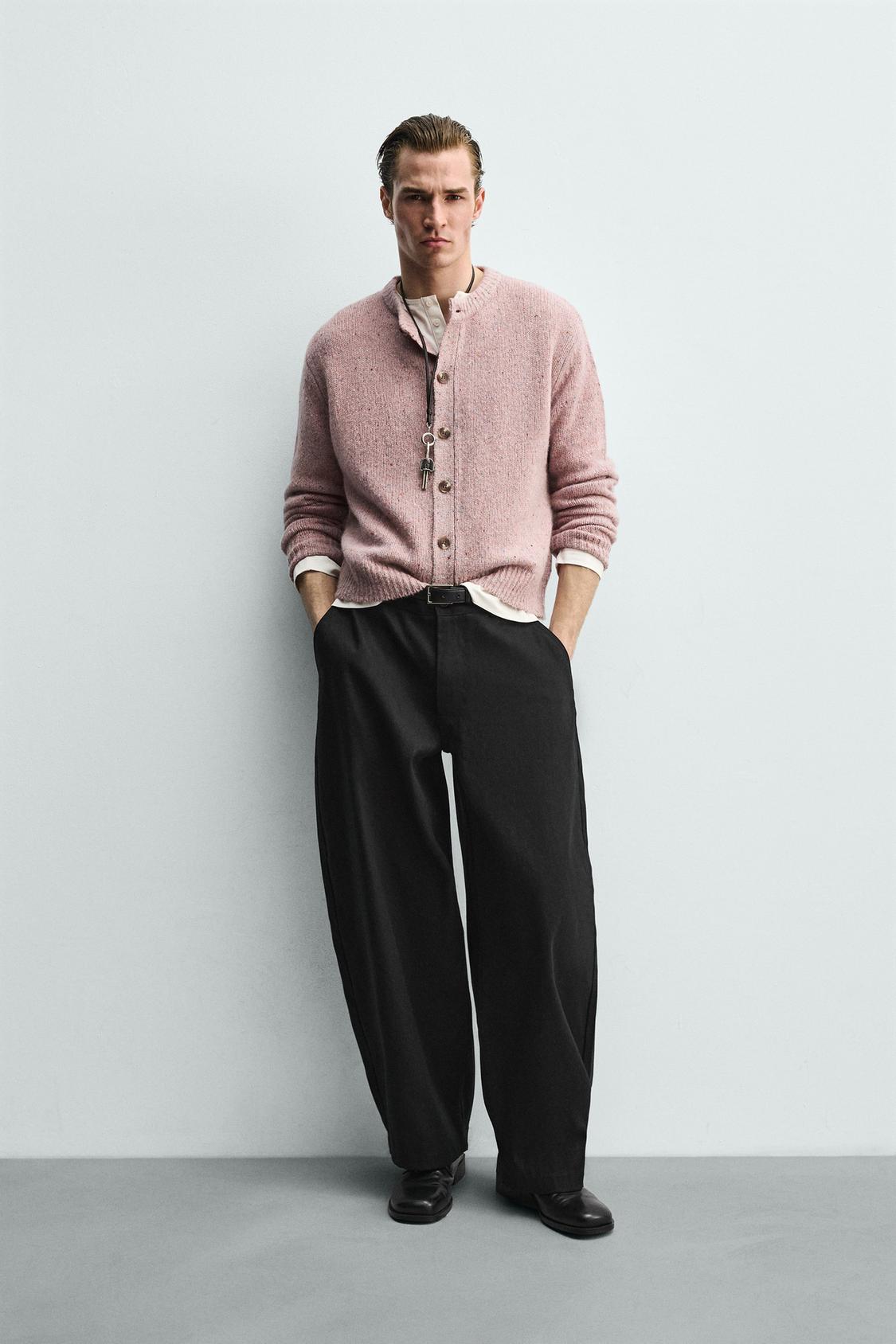 КАРДИГАН БОТОНАТО ИЗ СМЕСИ ШЕРСТИ ZARA