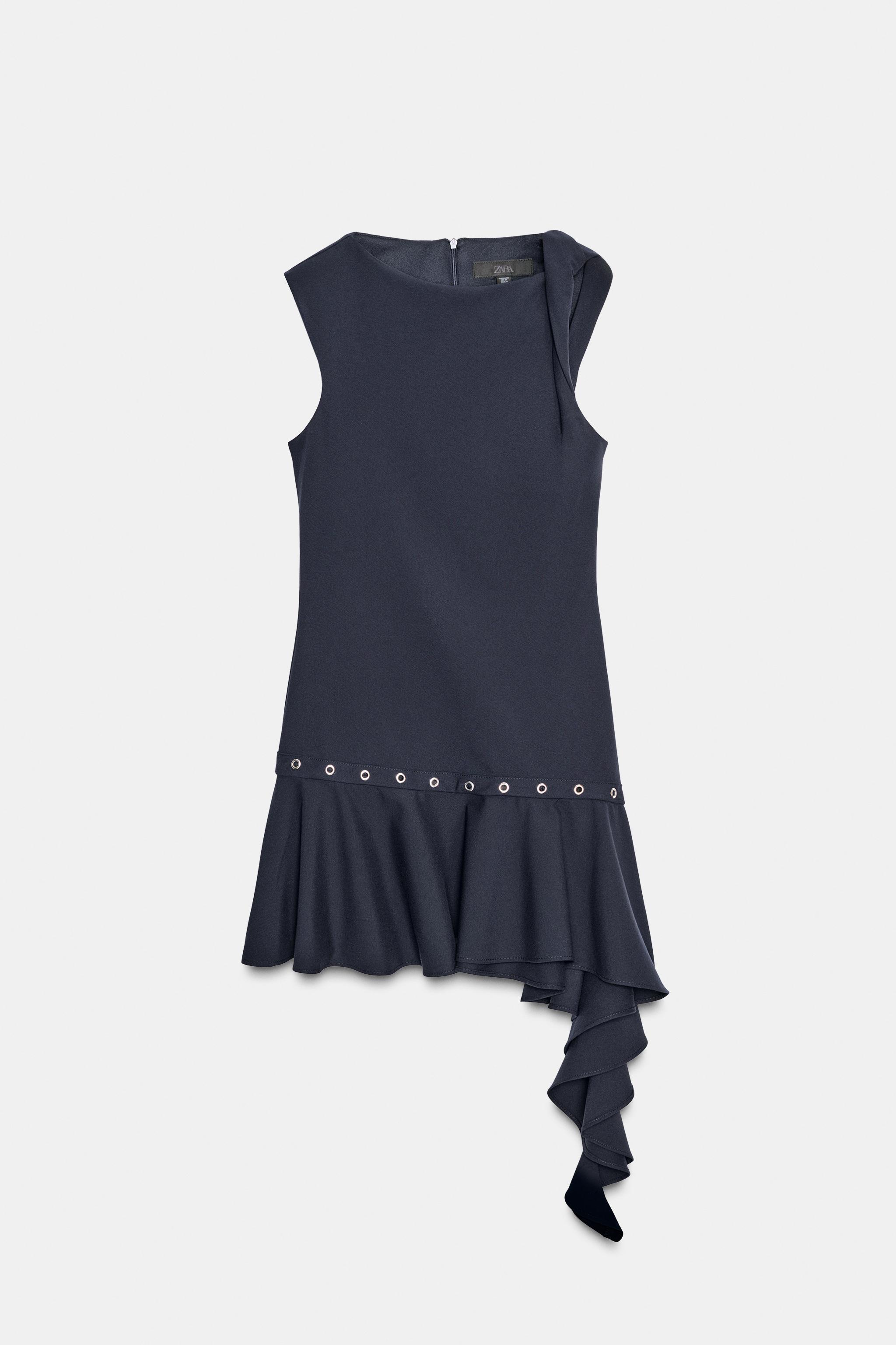 SHORT ASYMMETRIC STUDDED DRESS