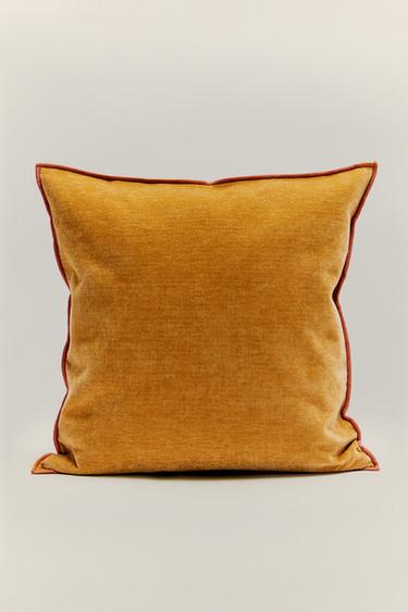 CHENILLE CUSHION COVER - Mustard by Zara