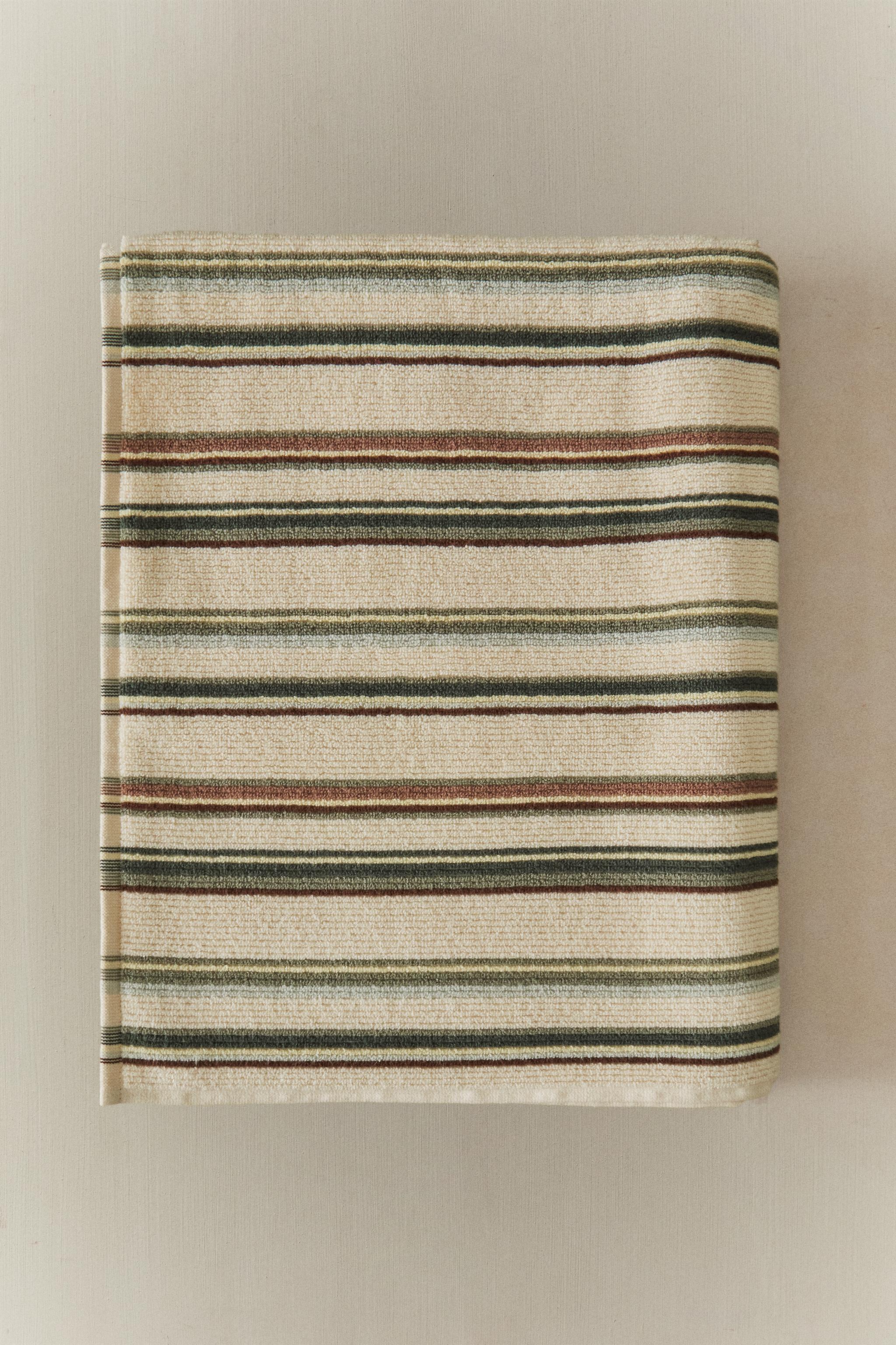SERVIETTE DE BAIN RAYURES IRRÉGULIÈRES