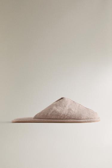 Zara RAMIE MULE SLIPPERS - Taupe Gray - Image 0
