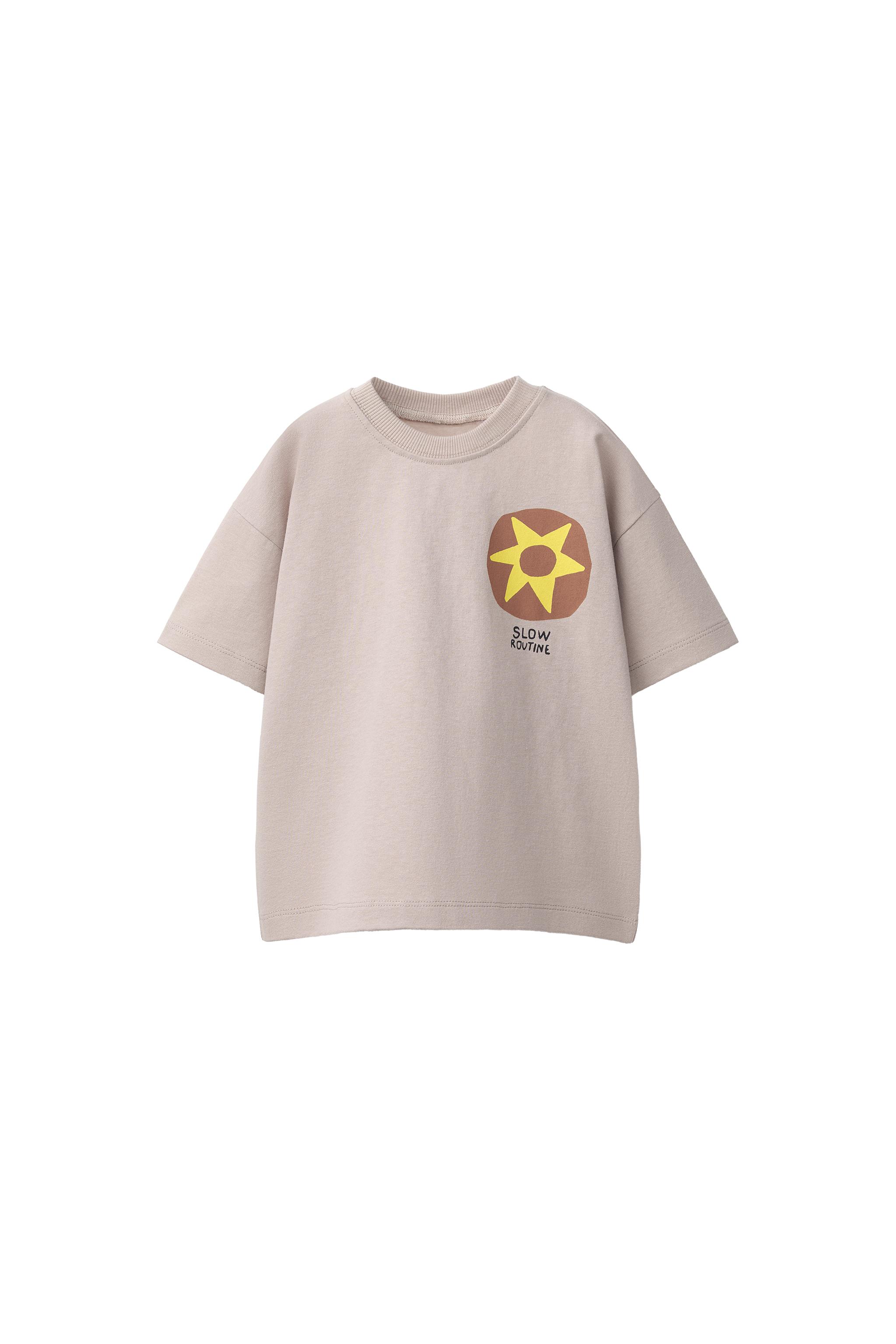 太陽プリントTシャツ - 薄紫 | ZARA Japan / 日本
