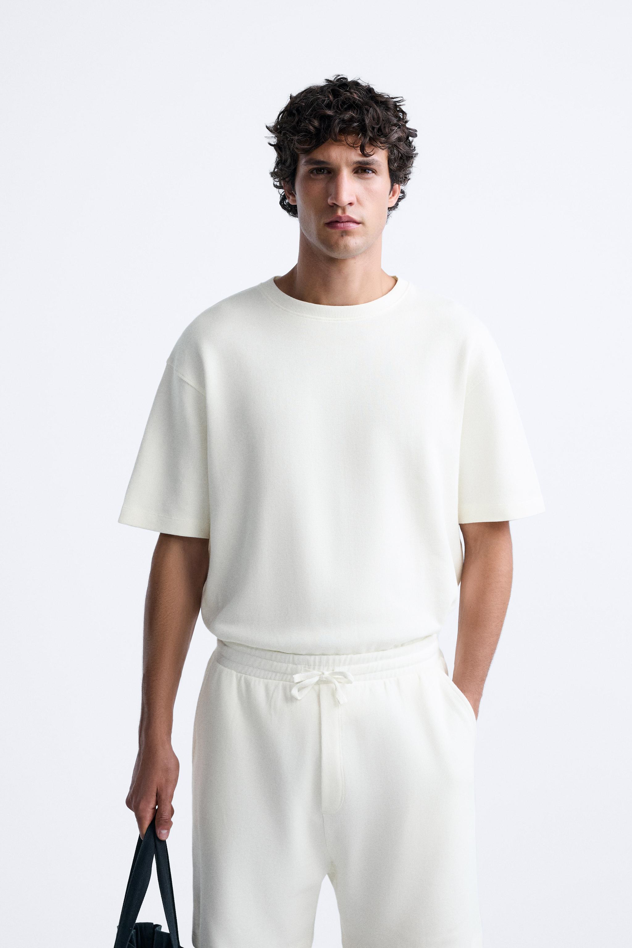 SOFT RIB T-SHIRT - Oyster-white | ZARA United States