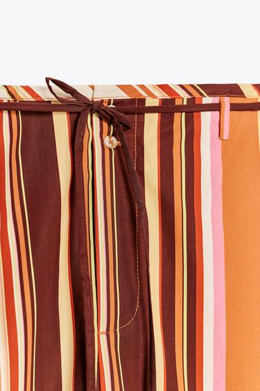 STRIPED FLARE TROUSERS ZW COLLECTION - Multicoloured by Zara - Image 8