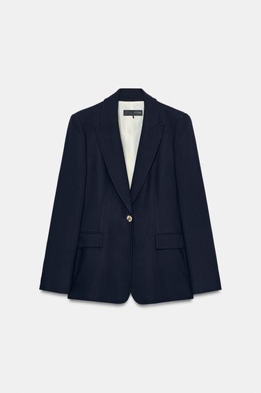 BLAZER RECTA BOTÓN - Marino de Zara