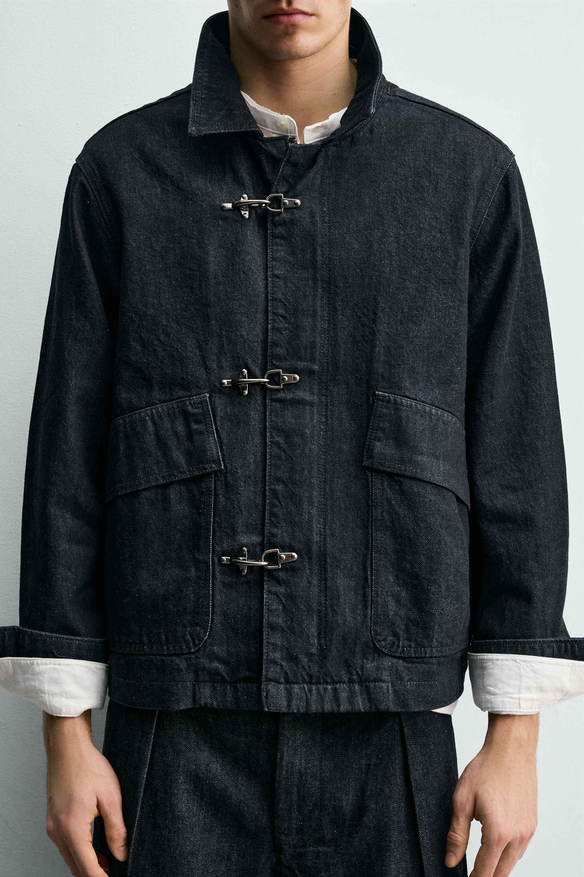 トグルボタン付きデニムジャケット - インディゴブルー | ZARA Japan