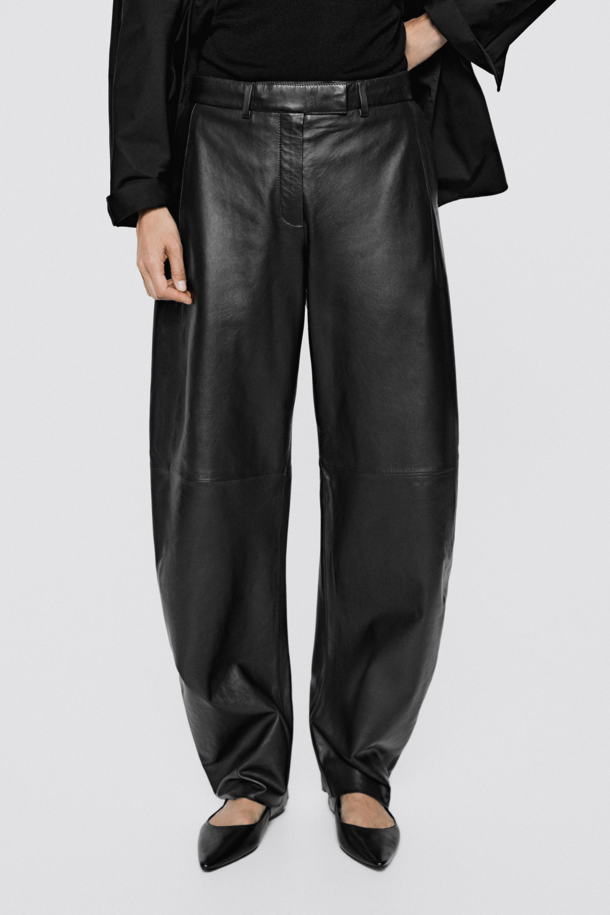 Nappa leather barrel fit pants - LIMITED EDITION