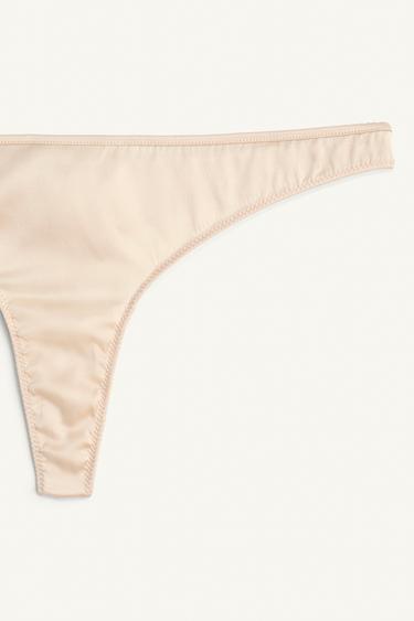 LIMITED EDITION MINIMAL SILK THONG - Pastel pink by Zara - Image 2
