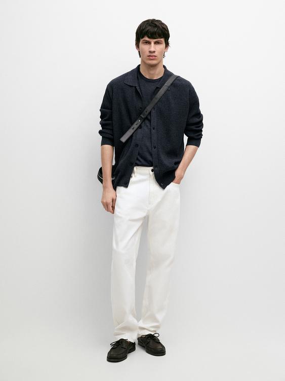 Ribbed button-up knit cardigan from Zara - $160