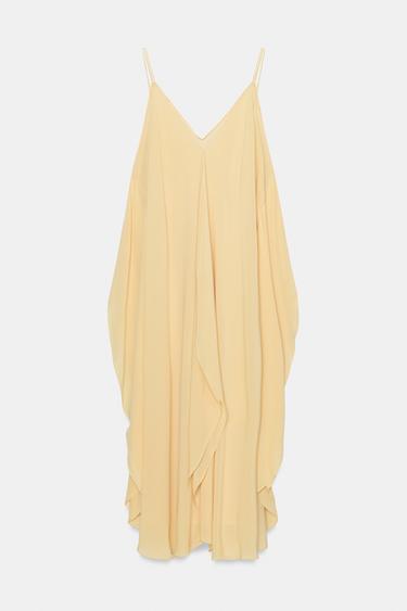 ROBE FLUIDE À VOLANTS ZW COLLECTION LIMITED EDITION - Jaune de Zara - Image 4