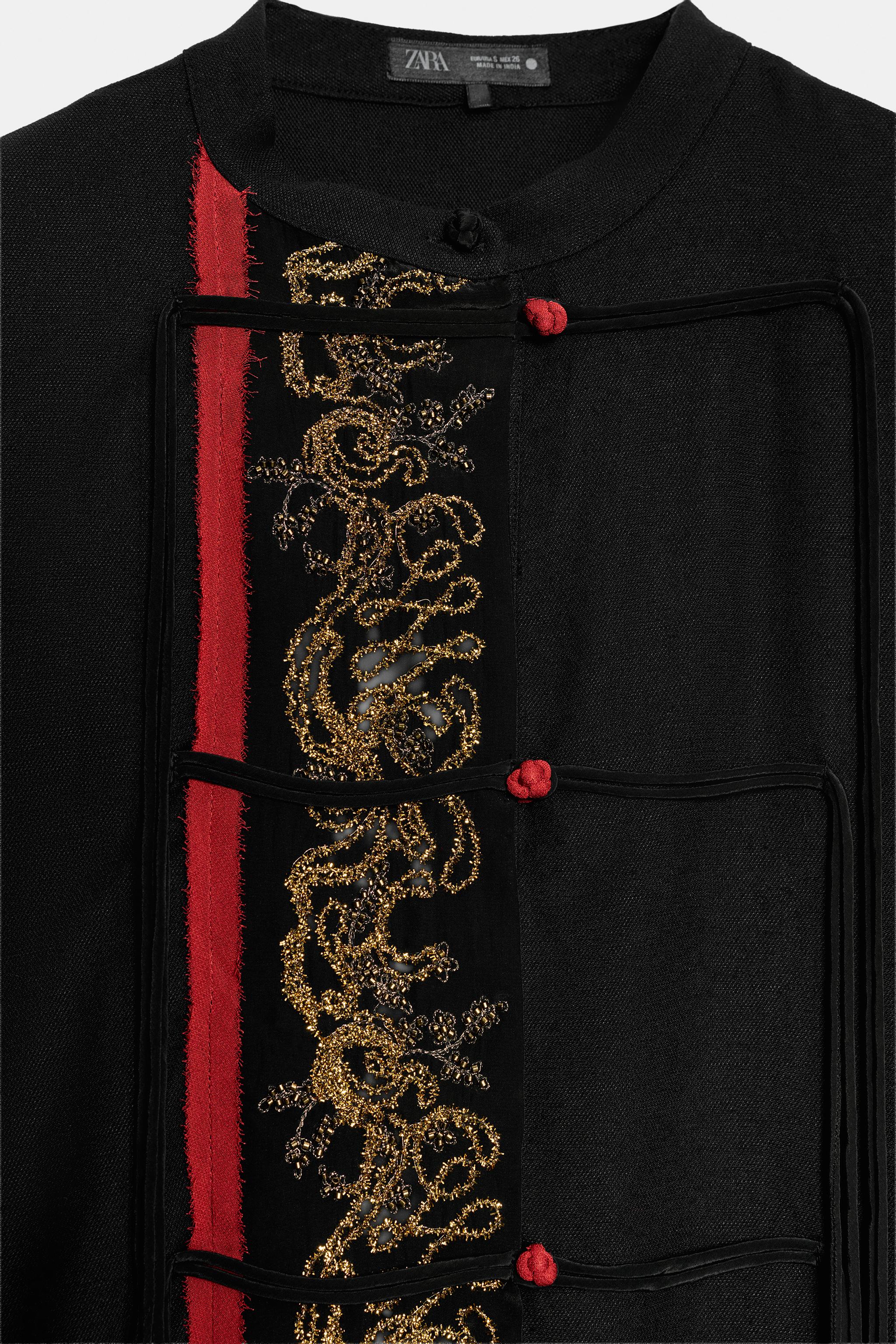 CHEMISE LONGUE COMBINÉE BRODERIES FANTAISIE ZW COLLECTION