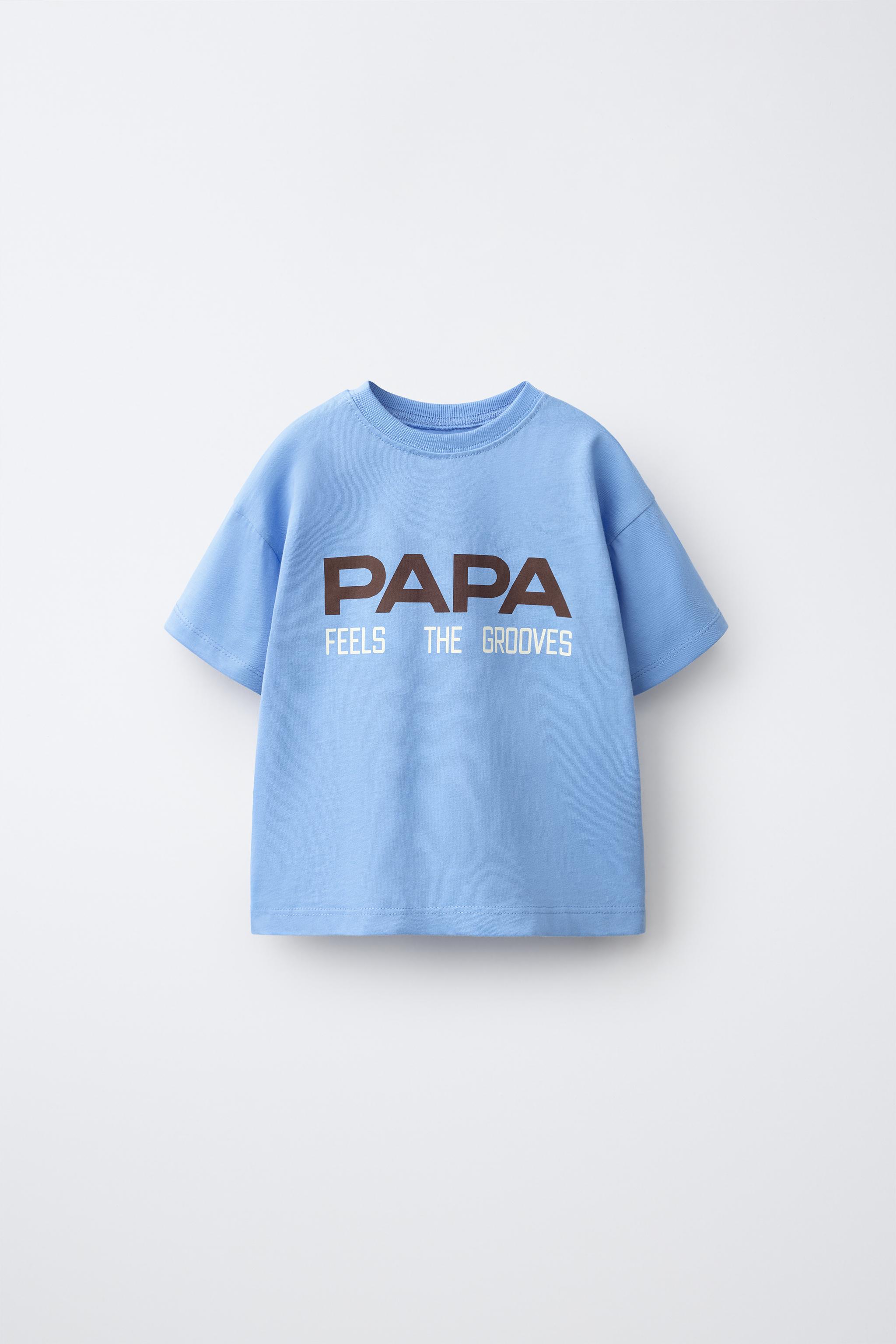 Детские футболки Zara MOM AND DAD PRINT T-SHIRT