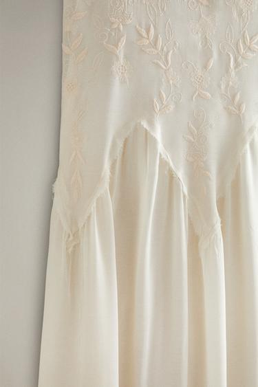 CHEMISE DE NUIT BRODERIES - rose poudré de Zara - Image 3