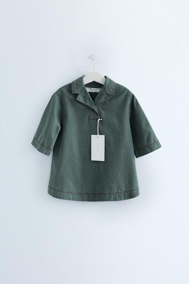 ZARA TIMELESS - FLOWY SHIRT DRESS — Green 2