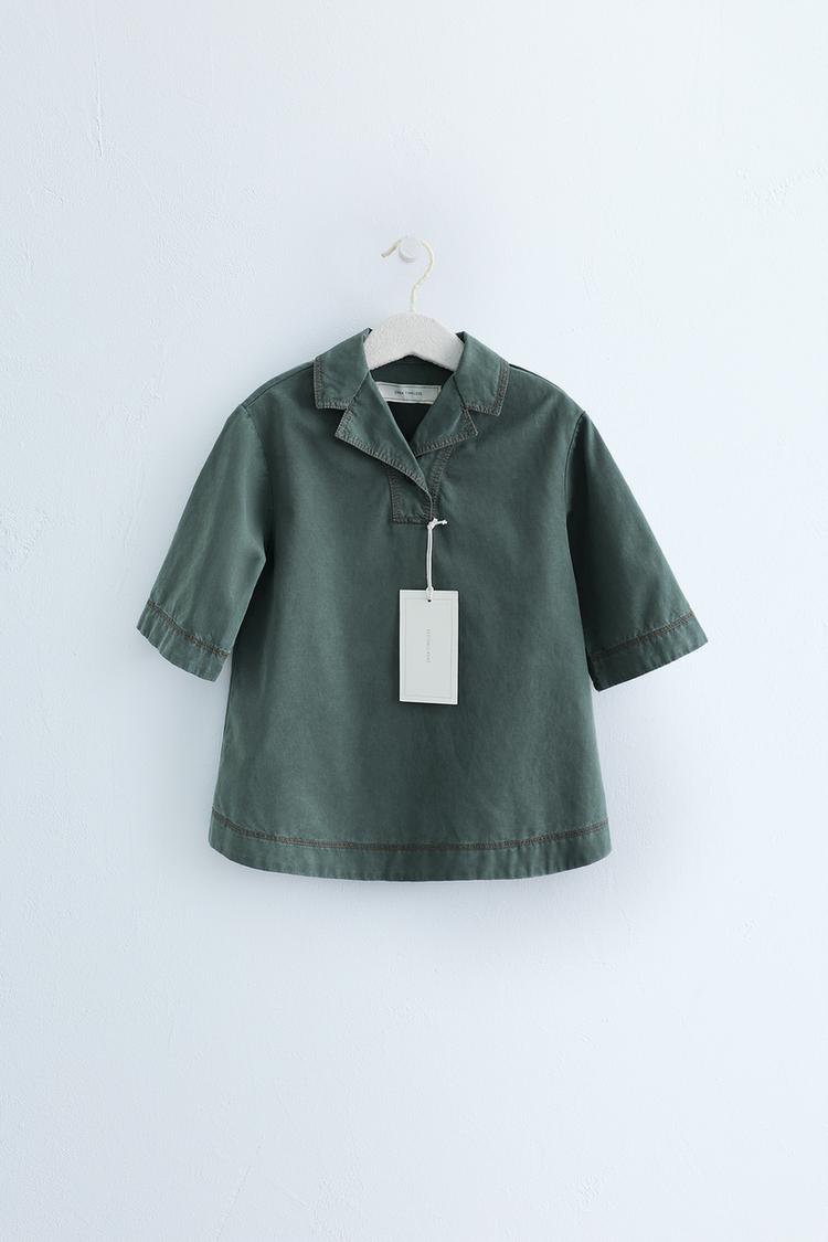 Zara timeless vestido camisero fluido