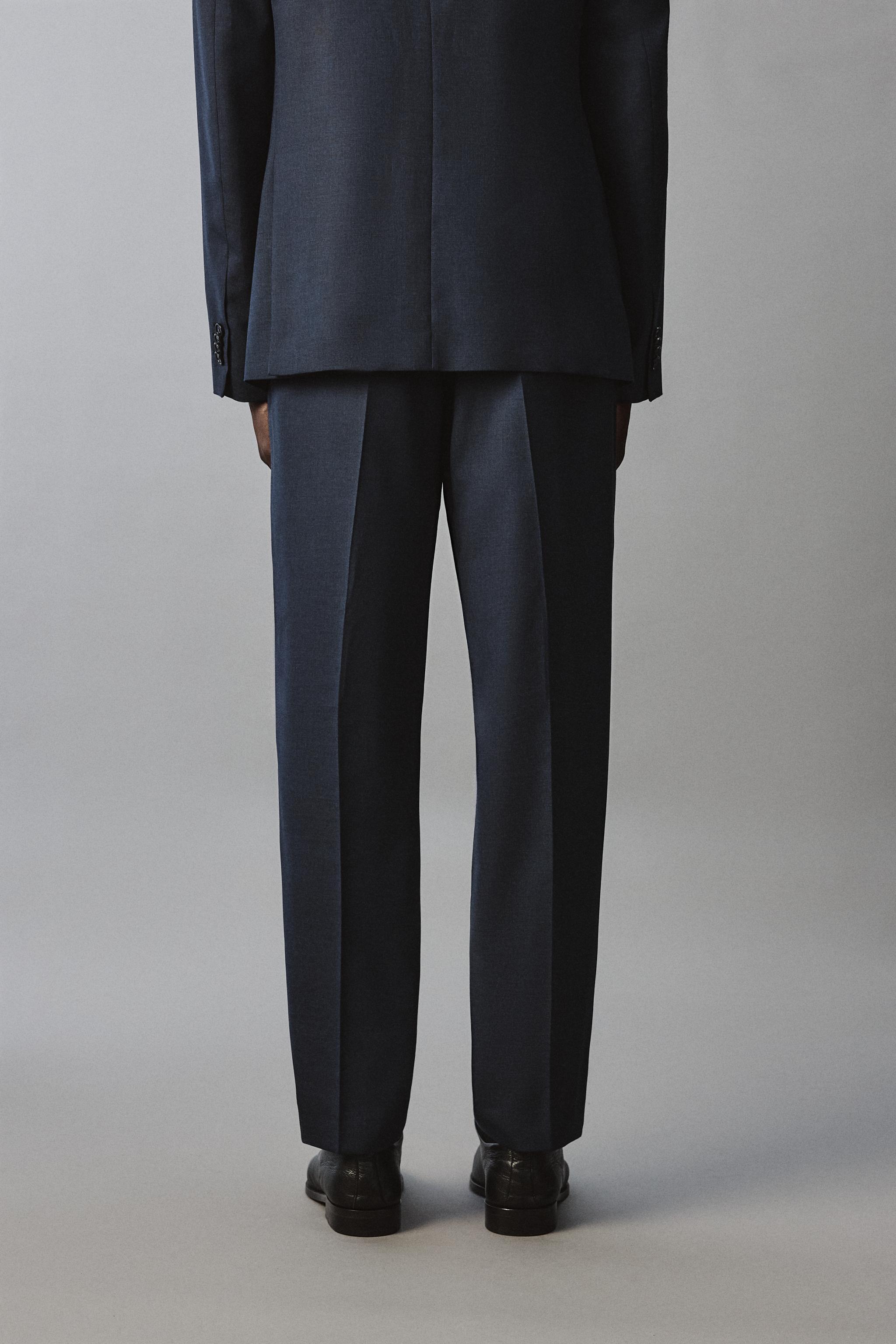 PLAID SUIT PANTS — Blue