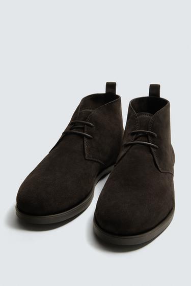 BOTTINES EN CUIR - Marron de Zara - Image 4