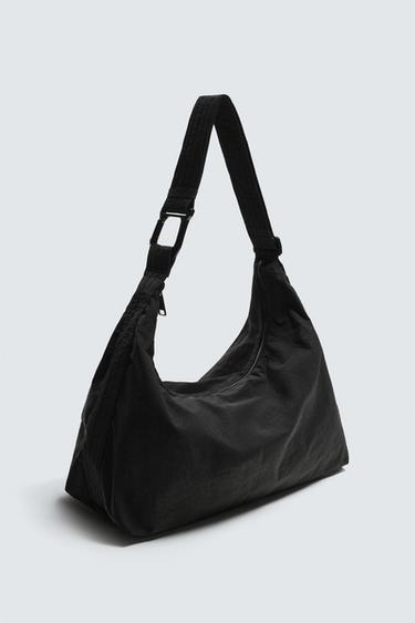 NYLON SHOULDER BAG - Black by Zara - Image 3