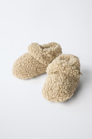 FAUX SHEARLING BOOTS - Sand Brown by Zara - Image 2